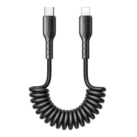 Rychlonabíjecí kabel do auta Joyroom Type-C na Lightning řady Easy-Travel 30W 1,5 m, vinutý (černý)