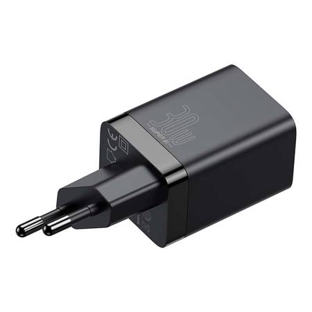 Rychlonabíječka Baseus Super Si Pro USB + USB-C 30 W (černá)