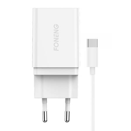 Rychlonabíječka Foneng 1x USB K300 + kabel USB na USB-C