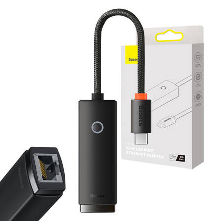 Síťový adaptér Baseus Lite Series USB-C na RJ45 (černý)