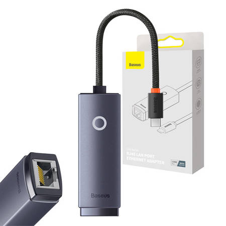 Síťový adaptér Baseus Lite Series USB-C na RJ45 (šedý)