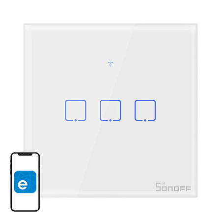 Smart Switch WiFi Sonoff T0 EU TX (3 kanály)