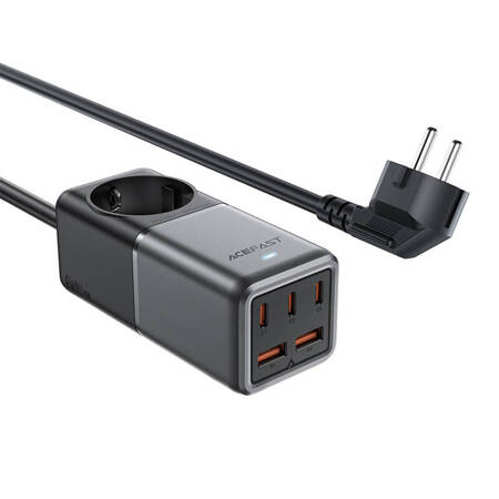 Stolní napájecí lišta Acefast Z2, GaN, 3xUSB-C, 2xUSB-A, 75 W (černá)