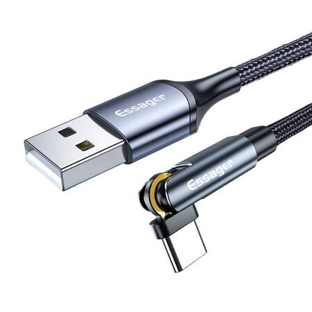 USB-A 3in1 cable, Essager, EXCCXT-WX0G, USB-C/Lightning/Micro, 15W, 1m (grey)